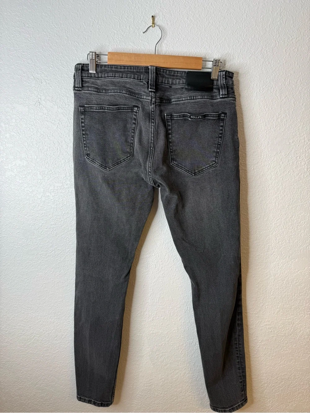 Rolla’s Stinger Skinny Fit Gray Wash Jeans Men’s 33x32 Stretch Denim